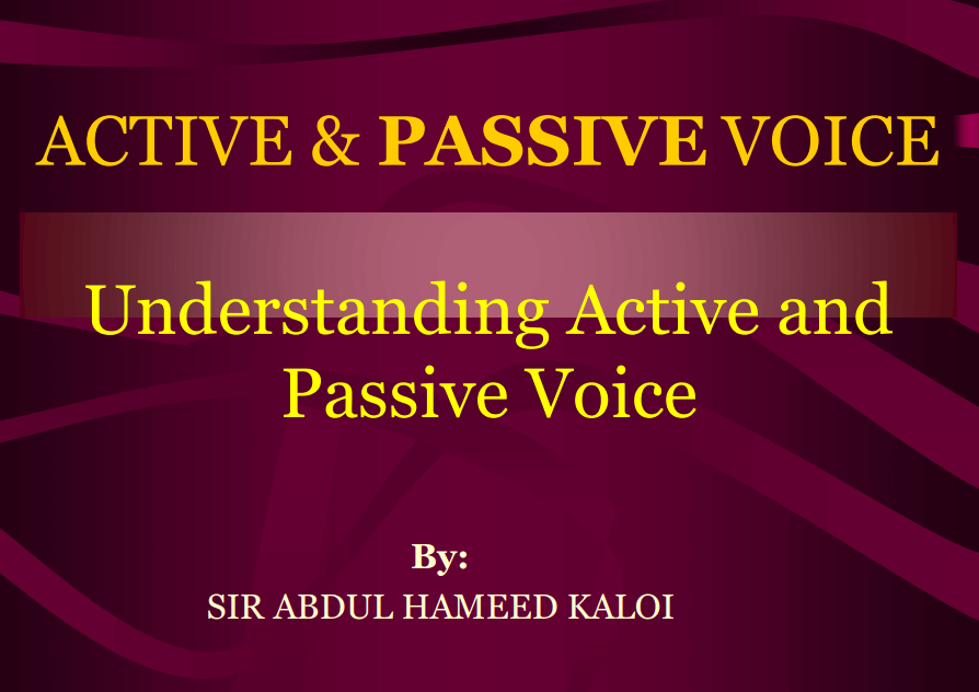 active & passive voice