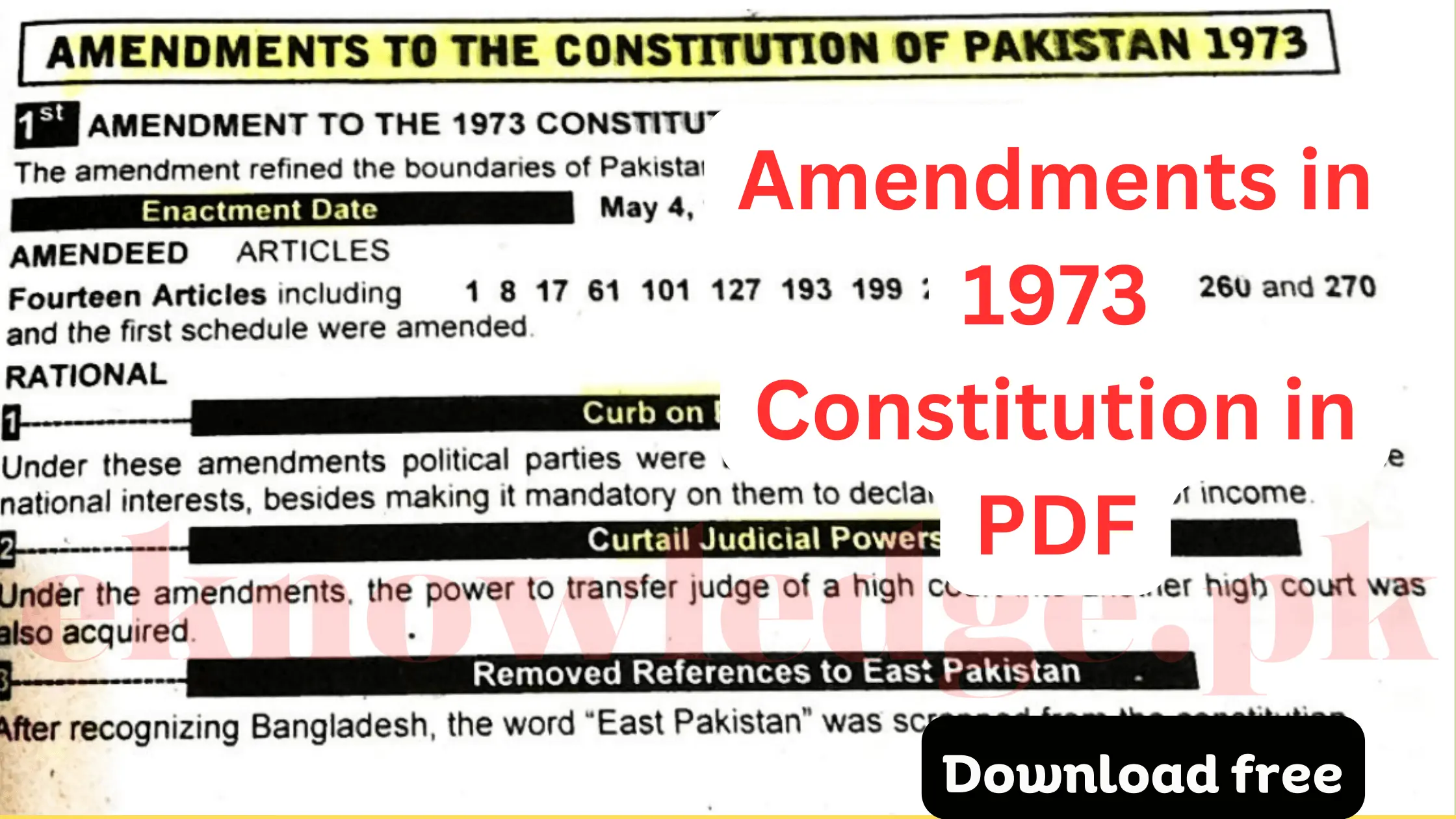 Amendments in 1973 Constitution in PDF